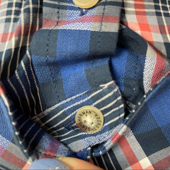 Ben Sherman Original Blue Plaid Button Down Shirt - Picture 6 of 7